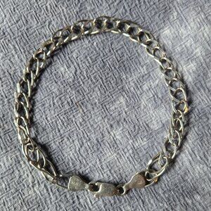 Vintage Double Link Silver 925 Bracelet 7g | Made in Italy (Unisex)